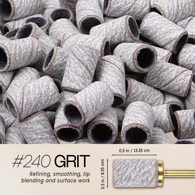 100 Pieces Large Nail Sanding Bands Professional Nail Manicure Great