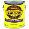 Cabot Stains 1601 Oil Decking Stain Alkyd Base Solid with Low VOC, 1 Gallon, Satin White