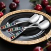 YIHOR Premium 7.24" European Soup Spoons, Stainless Steel creative colorful