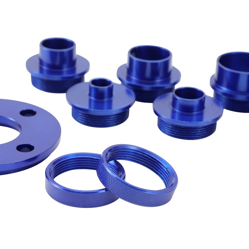 KATSU 10Pcs Aluminum Alloy Router Guide Bush Bushing Set, Metric