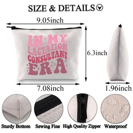 PLITI IBCLC Breastfeeding Consultant Gift Breastfeeding Consultant Gift in My Lactation Consultant Era Makeup Bag, Lac Consultant Era Bagu, Fashionable