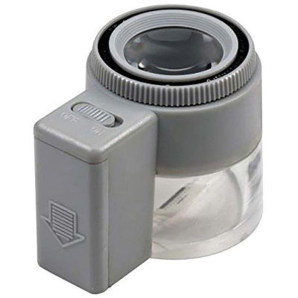 Illuminated Adjustable Stand Magnifier with LED 8X Magnification 23mm Dia,