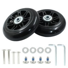 Zorveiio 2 Pack 90mm x 24mm Suitcase Replacement Wheels, Black