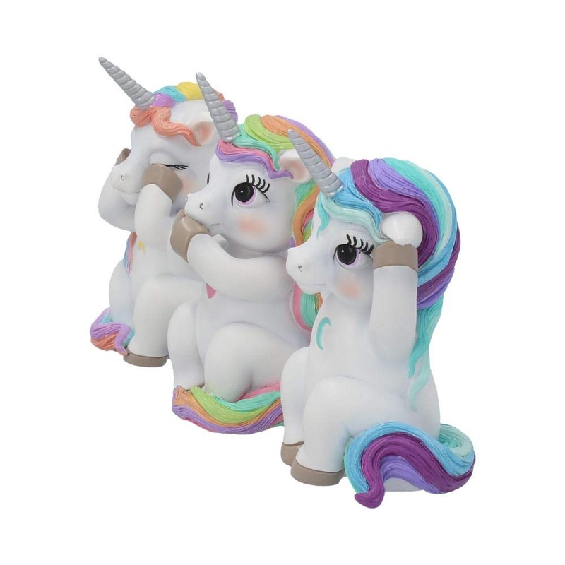 Nemesis Now Three Wise Cutiecorns Ornament Cute Unicorn Figurine Set,