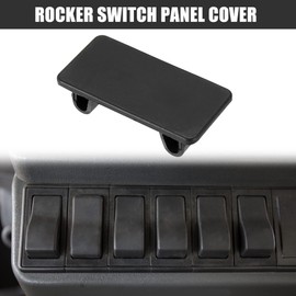 X AUTOHAUX Rocker Switch Panel Cover ABS Car Toggle Switch Hole Bracket Filler Plug Black Universal 3pcs