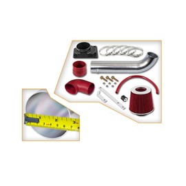 High Performance Parts Short Ram Air Intake Kit & Red Filter Combo Compatible for 00-05 Mitsubishi Eclipse / 99-03 Galant / 01-05 Dodge Stratus 2.4L 3.0L V6 / 01-05 Chrysler Sebring 3.0 V6