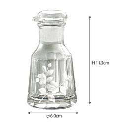 醬油さし : 廣田硝子 272-IN 江戸切子 しょう差し 春・新椿 φ6.0xH11.3ｃｍ 100ｍｌ 273462 日本製