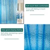 jssablo Blue Shower Curtain Liner, 100% Waterproof EVA 3D Shower