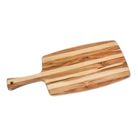 Teak 18" Paddleboard w/Leather Tie, Beveled Edges
