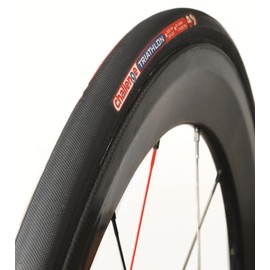 Challenge Triathlon Road Open Tubular (Clincher) Tire (Black/Black, 23-mm)