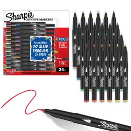Sharpie Creative Marker - Paquete variado, marcadores de pintura acrílica a base de agua, punta fina, surtidos, 24 unidades