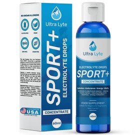 Ultra Lyte Electrolytes Drops Sport + | Keto-Friendly Liquid Trace Minerals for Hydration & Fasting | Zero Calorie, Sugar-Free | Rich in Potassium, Magnesium, Sodium | 60ml