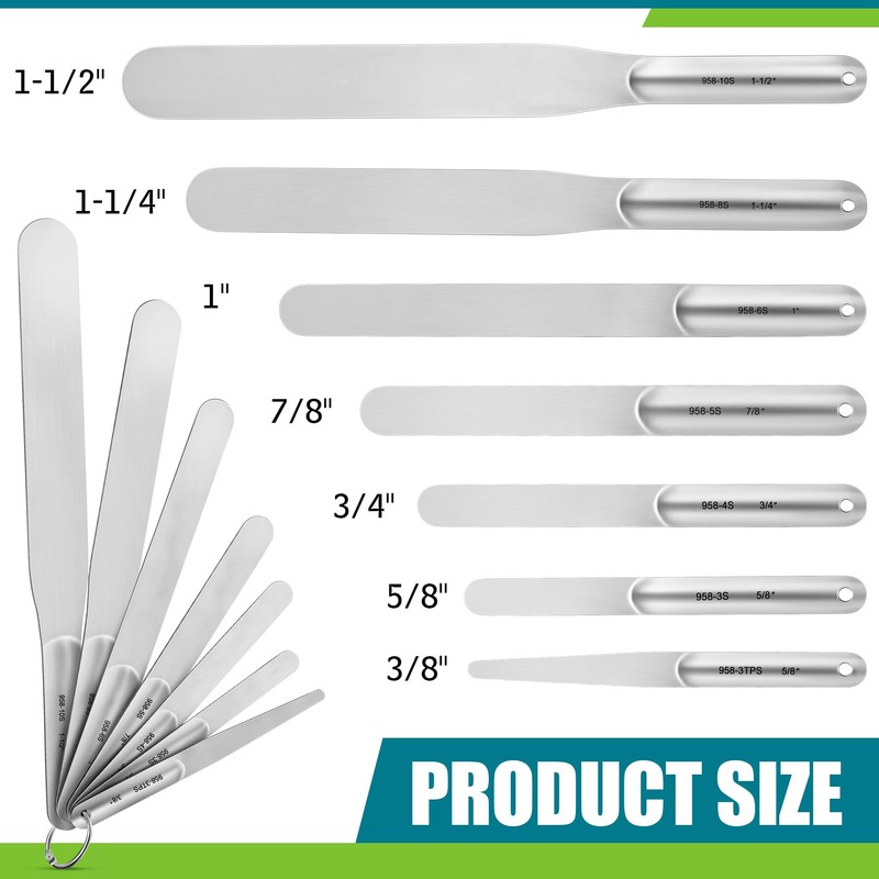 Saillong 7PCS Caulking Spatula Tool Set, Professional Stainless Steel Caulk