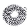 DonDon Men's Curb Chain Necklace Silver Stainless Steel Length 56