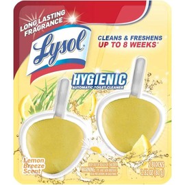 Lysol Automatic In-The-Bowl Toilet Cleaner, Cleans and Freshens Toilet Bowl, Lemon Breeze Scent, 2 Count (Pack of 1) - Size: 2 Count (Pack of 1)