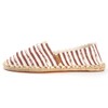 Kentti Men's Stripe Canvas Classic Flat Espadrilles, red, 44 EU