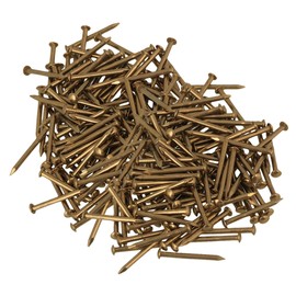 200 Pcs Antique Round Head Brass Copper Screw Nail Miniature Nails for Furniture Hinges Boxes Craft Projects 2.8x18mm