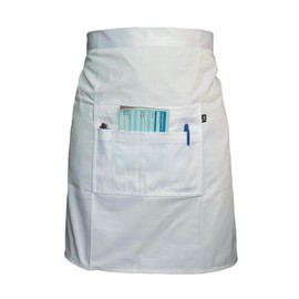 Zittro Medio Mandil/Delantal Chef (Blanco, Mediano)
