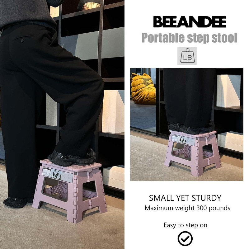 Foldable Step Stool Sturdy Safe Enough - Holds up to