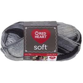 Red Heart Soft Yarn, Greyscale (E728.9931)