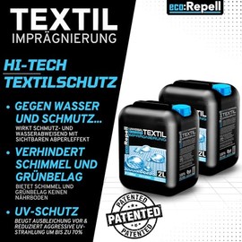 eco:Repell 2x2L Universal Textil impr√§gnierung - Impr√§gnierspray f√ºr alle arten von Textilien wie Markise Polster M√∂bel Sofa Cabrio Verdeck Autopolster Zelt PFC-Frei