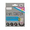 makio Coaster Set of 4 Round Wooden Coasters in Black