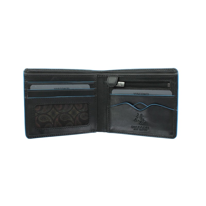 VISCONTI Alps Collection OZWALD Bi-Fold Leather Wallet - RFID Protected