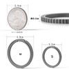 TIMULTI Titanium Keychain Key Ring Double Ring Side Push Non-Slip