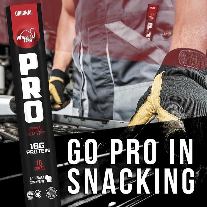 Wenzel's Farm PRO Snack Sticks - Naturally Smoked, Handcrafted with