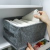 Hanui Tongsang folding square handle fabric basket storage basket, gray