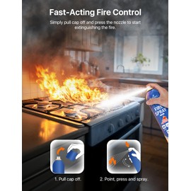 PLEMO Fire Extinguisher, Small Fire Extinguisher for Home, Fire Spray for Kitchens, Vehicles, Cars, RVs, Garages, Trucks, Camping, Model S620, 1-Pack