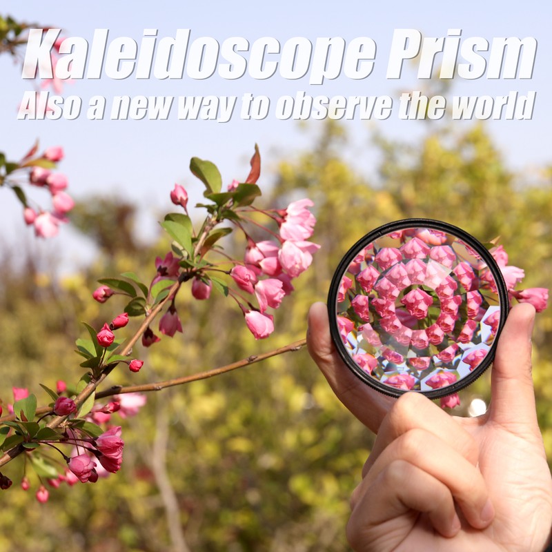 77mm Kaleidoscope Prism Camera Glass Filter Variable Number of Subjects