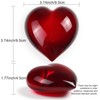 Ca D Oro Medium Red Heart Glass Paperweight Hand Blown