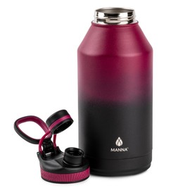 Manna Saratoga Double-wall Insulated Stainless Steel Bottle - 64 Oz - Blackberry Ombre
