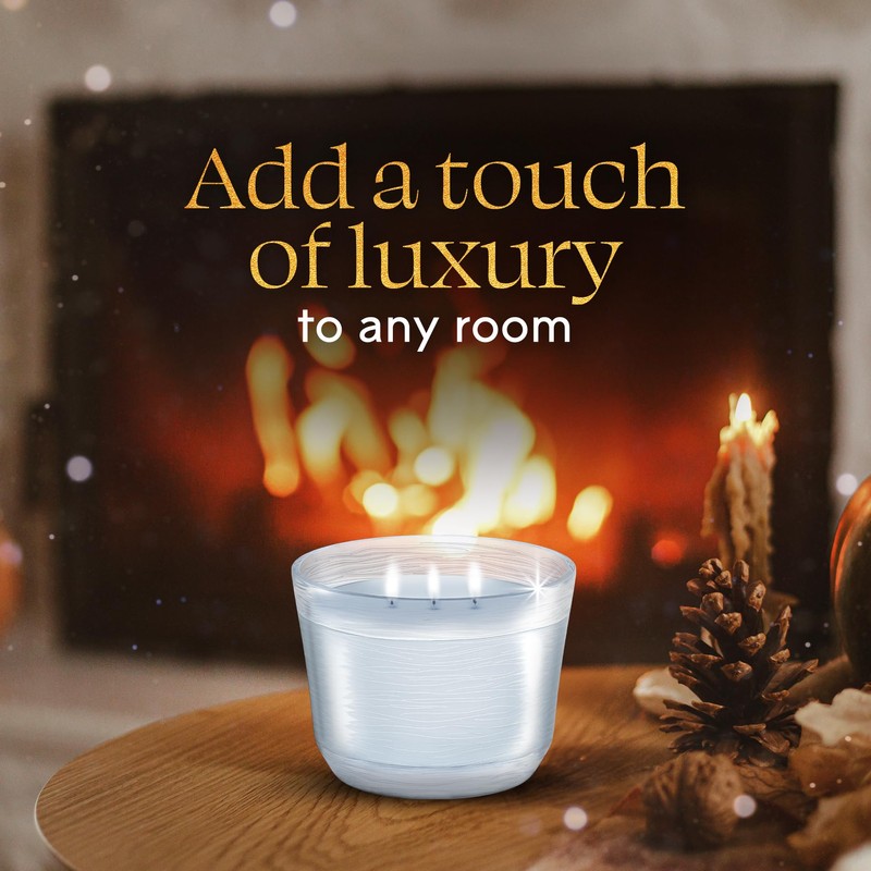 Glade 3-Wick Scented Candle Jar, Bergamot & Eucalyptus, Air Freshener