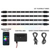 LEDGlow 4pc Bluetooth Multi-Color LED Interior Footwell Underdash Neon Lighting