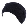 BYOS Womens Fashion Winter Cable Crochet Knit Headband With Adjustable