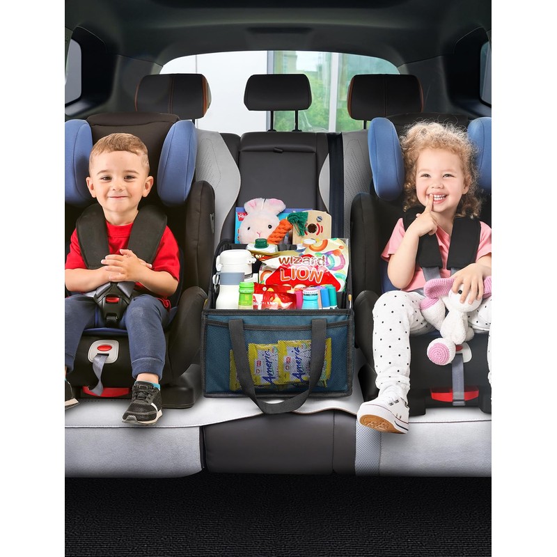 YOHOOLYO Car Seat Organizer Backseat Car Organizer with 4 Compartments,