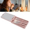 Kit de Brochas de Maquillaje con Espejo LED, Plegable Espejo,