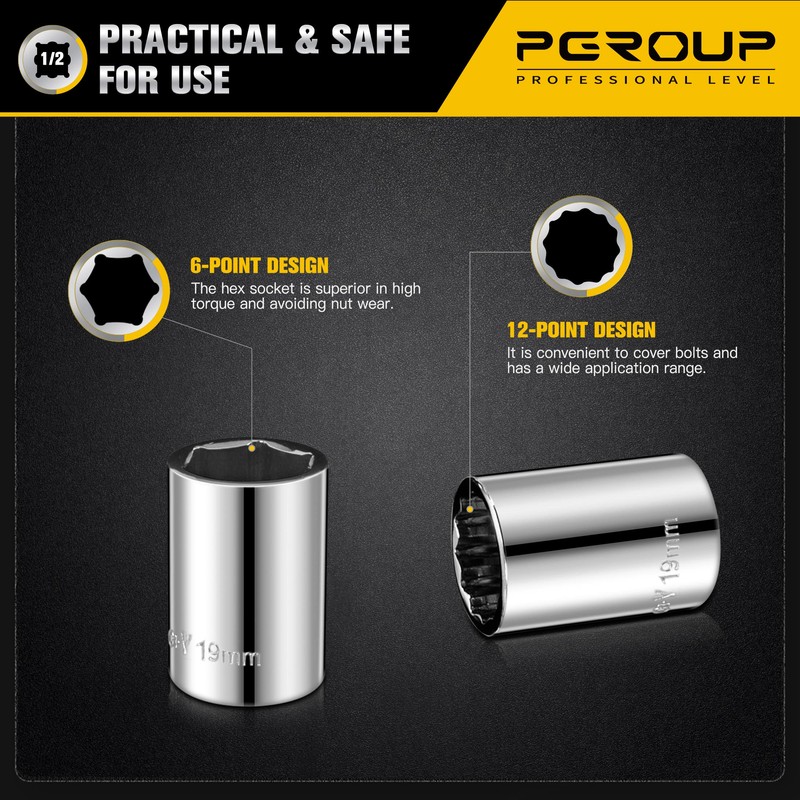 pgroup 1/2 inch Drive 8mm-32mm Metric socket set, 32-piece Mechanic