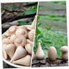 Gadpiparty 6pcs Mini Wood Mushroom DIY Craft Unfinished Smooth Figurines