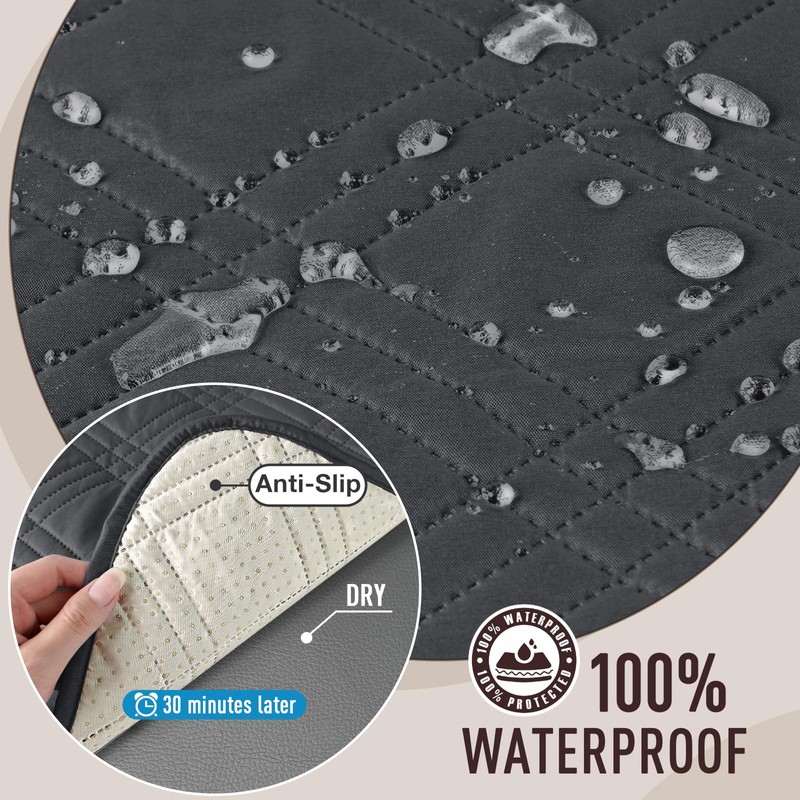 TAOCOCO Waterproof Loveseat Covers for Pets Dogs with Non Slip