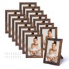 Edenseelake 4x6 Picture Frame Set of 15, Rustic Brown Wood