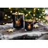 EDZARD Tea Light Holder Fancy Stag Design Black Outside Gold