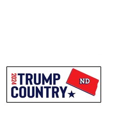 Trump Country ND 2024 Bumper Sticker Decal (3.37" x 9") | Peel & Stick | Political, Stickers, Politics, Republican, Trump, Vote