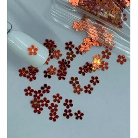 Unbranded Holographic Copper Daisy Flower Glitter | 1 TSP | Gel Nail Art & Acrylic