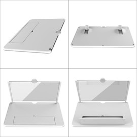 12" Mobile Phone Screen Magnifier，3D HD Mobile Phone Magnifier Projector Screen for Movies, Videos, Foldable Phone Stand with Screen Amplifier，Supports All Smartphones (White, 12 inches)