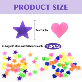 CHDZSW Pack of 36 Spoke Reflectors Bicycle Children, Reflectors Bicycle, Bicycle Accessories, Children, Heart Designs, Cat Eyes Bicycle Children, Suitable for Most Bicycle Types (Hearts and Stars)