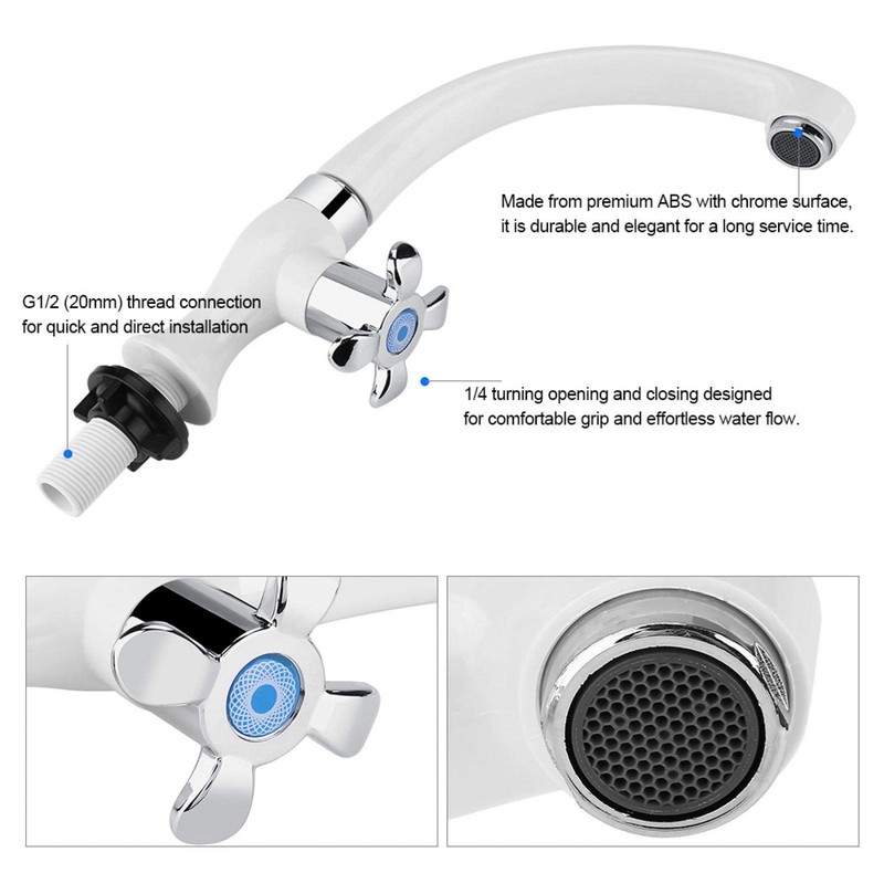 Tyenaza Faucet ABS Plastic Single Cold Water Tap Kitchen Sink