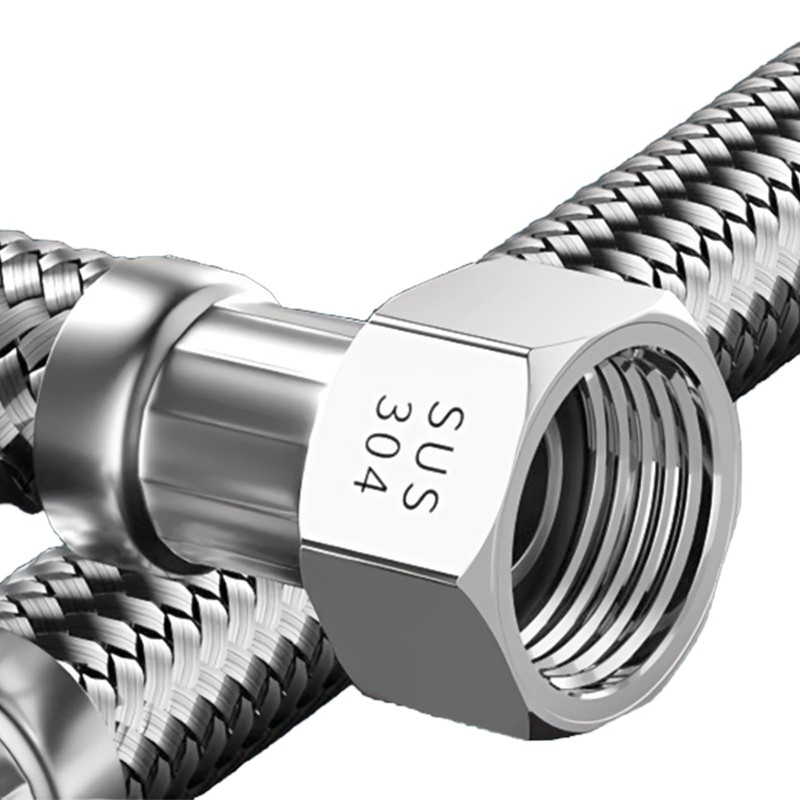IUSOT Stainless Steel Flexible Tap Hose, 60cm Shower Hose Extension